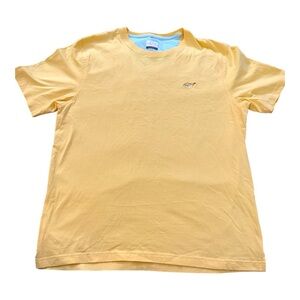 Greg Norman Yellow Cotton Short Sleeve T Shirt Mens Large Classic Casual